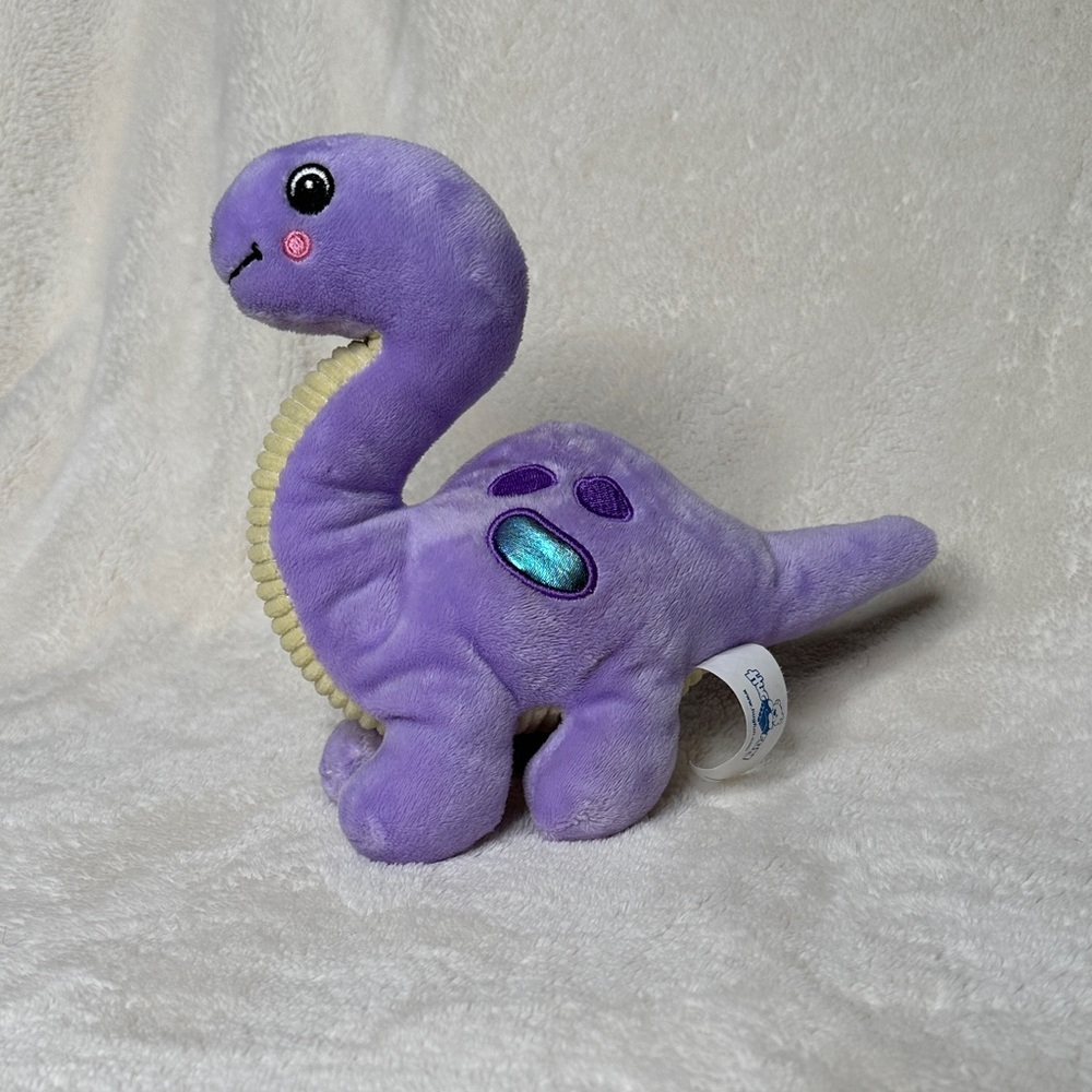 Adorable Purple Dinosaur Stuffed Animal Cuddly Hug Fun NWOT